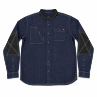 Mens Classic Denim Shirt with Button Down Collar