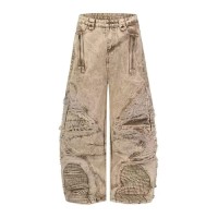 Mens heavy-duty curved knife pants